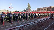 برگزاری مسابقات علمی - عملیاتی آتش نشانان صنایع و معادن کشور در بافق